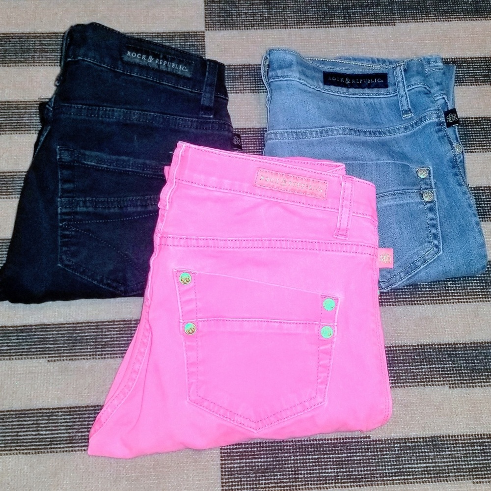 Pink Rock & Republic Skinny Jeans